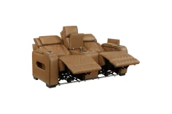 Gallington 2 Power Sofa & Console Loveseat In Brown