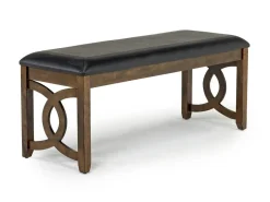 Gia Dining Bench In Dark Brown
