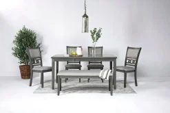 Gia Dining Bench In Dark Brown