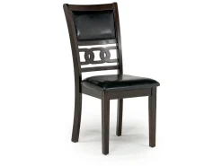 Gia Extendable Round Dining Table & 2 Chairs In Dark Brown