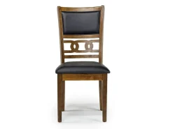 Gia Extendable Round Dining Table & 2 Chairs In Dark Brown