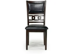 Gia Extendable Round Dining Table & 2 Chairs In Dark Brown