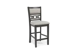 Gia Round Counter Height Dining Table & 4 Stools In Gray