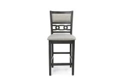Gia Round Counter Height Dining Table & 4 Stools In Gray