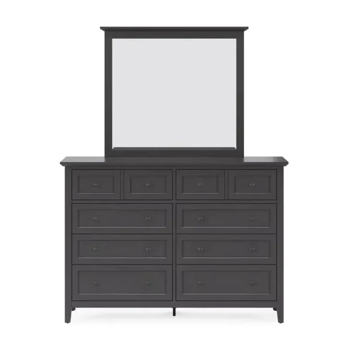 Grace Panel Bed, Dresser, Mirror & Nightstand In Snowfall, Full