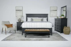 Grace Panel Bed, Dresser, Mirror & Nightstand In Snowfall, Full