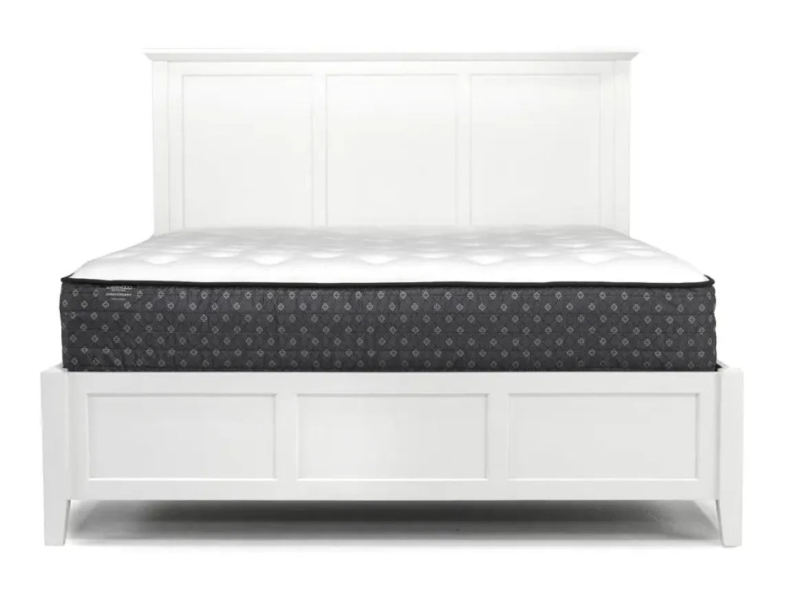 Grace Panel Bed, Dresser, Mirror & Nightstand In Snowfall, Full