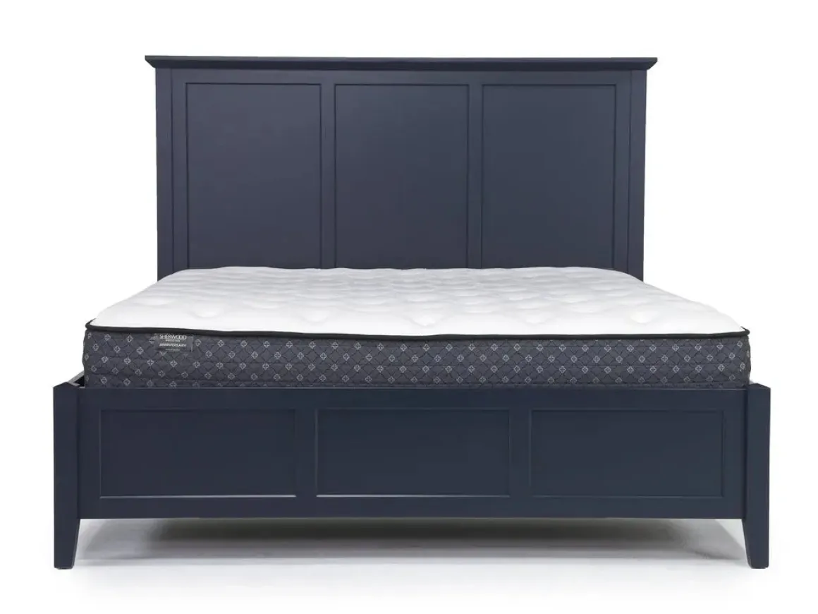 Grace Panel Bed, Dresser, Mirror & Nightstand In Snowfall, Full