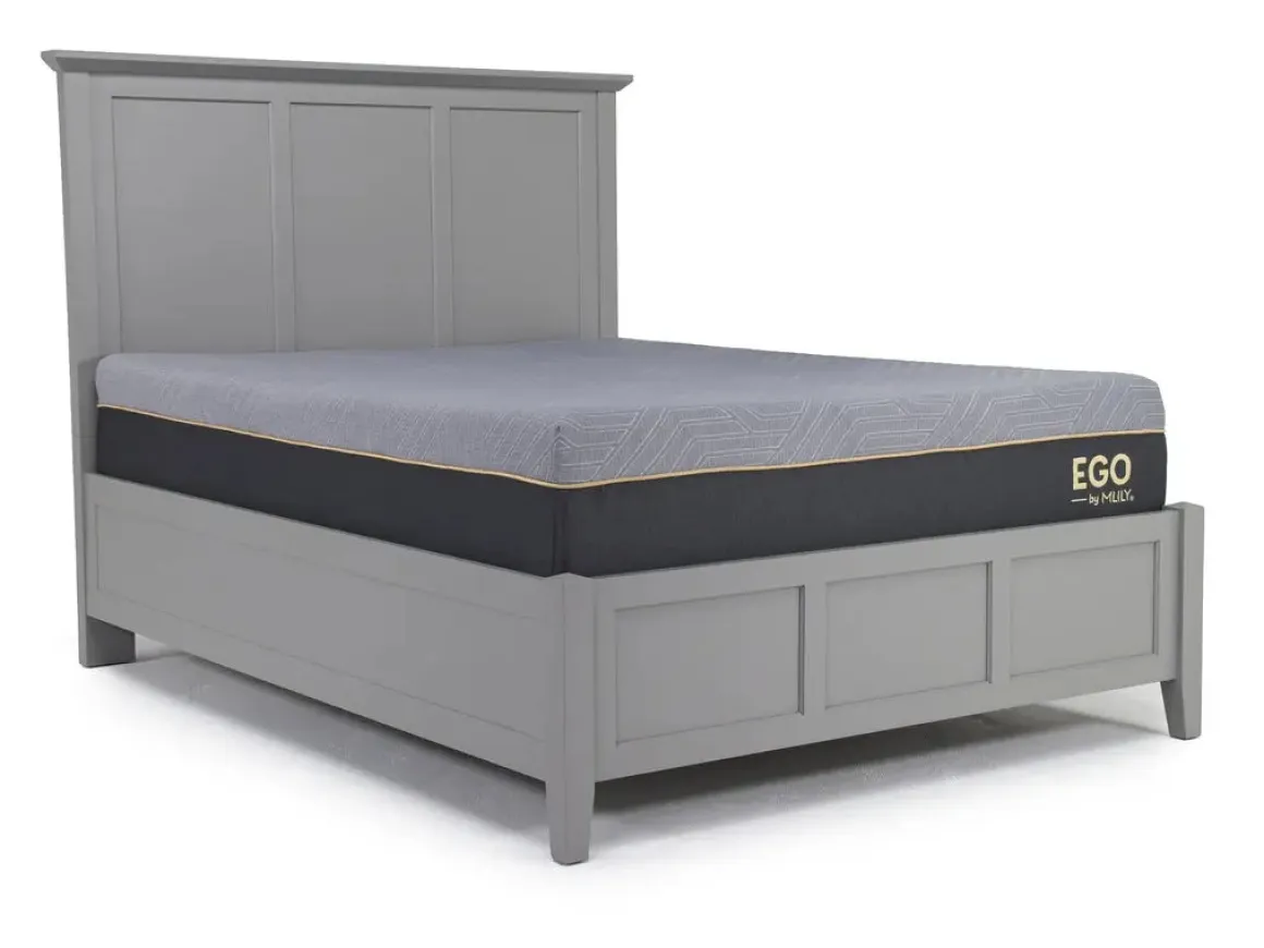 Grace Panel Bed, Dresser, Mirror & Nightstand In Snowfall, Full