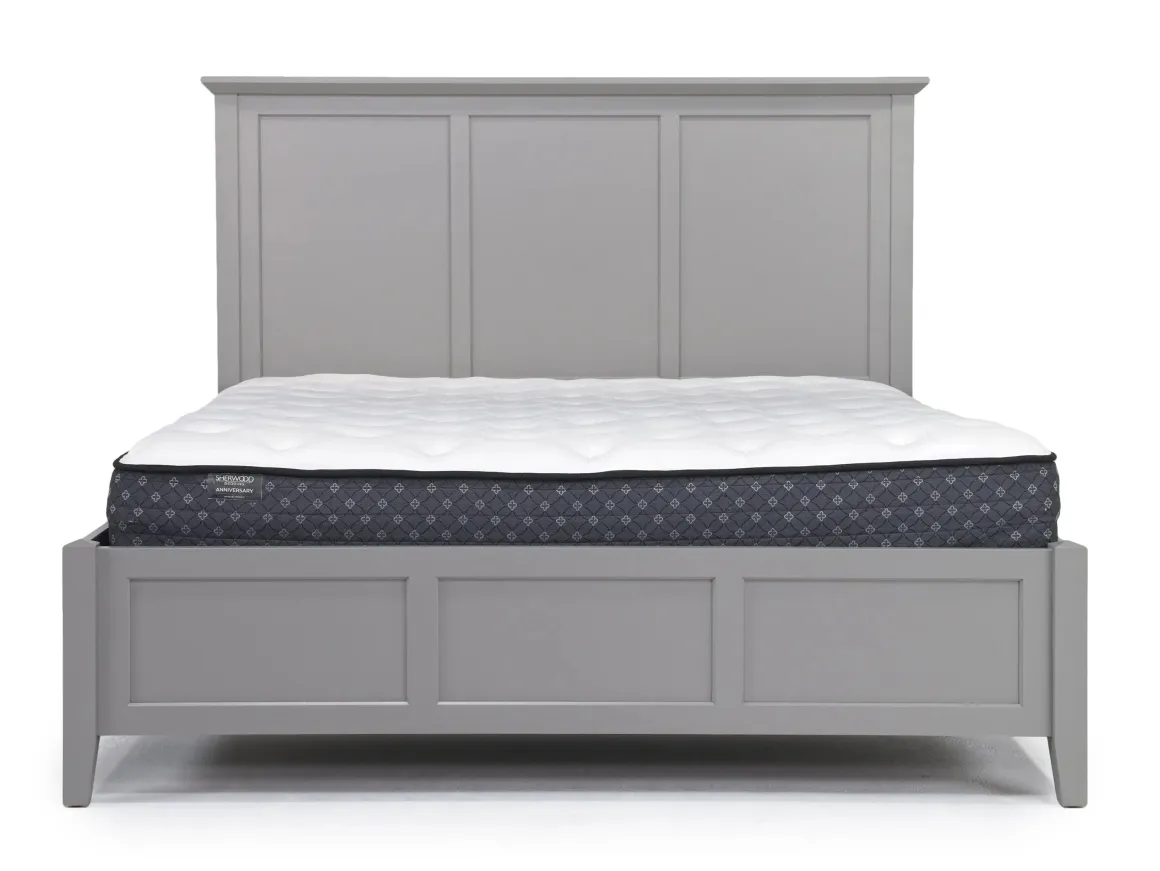 Grace Panel Bed, Dresser, Mirror & Nightstand In Snowfall, Full