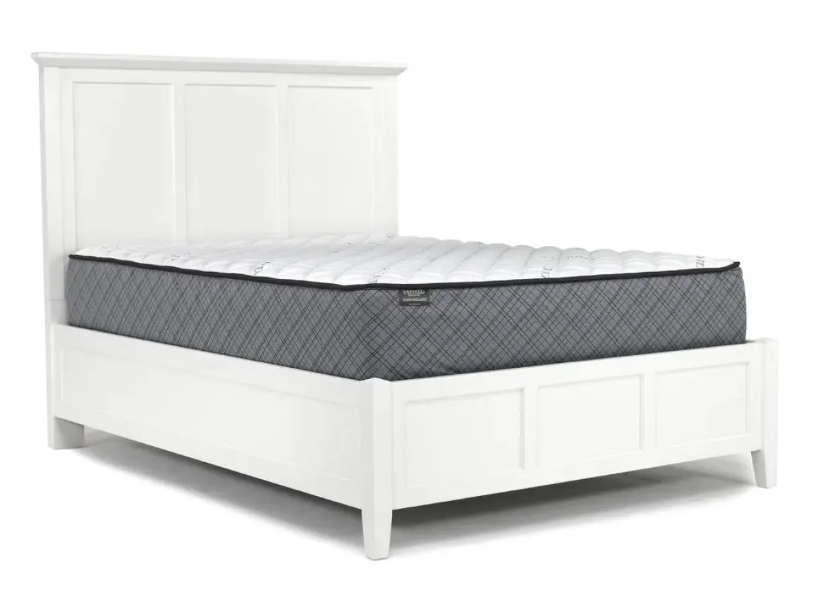 Grace Panel Bed, Dresser, Mirror & Nightstand In Snowfall, Full