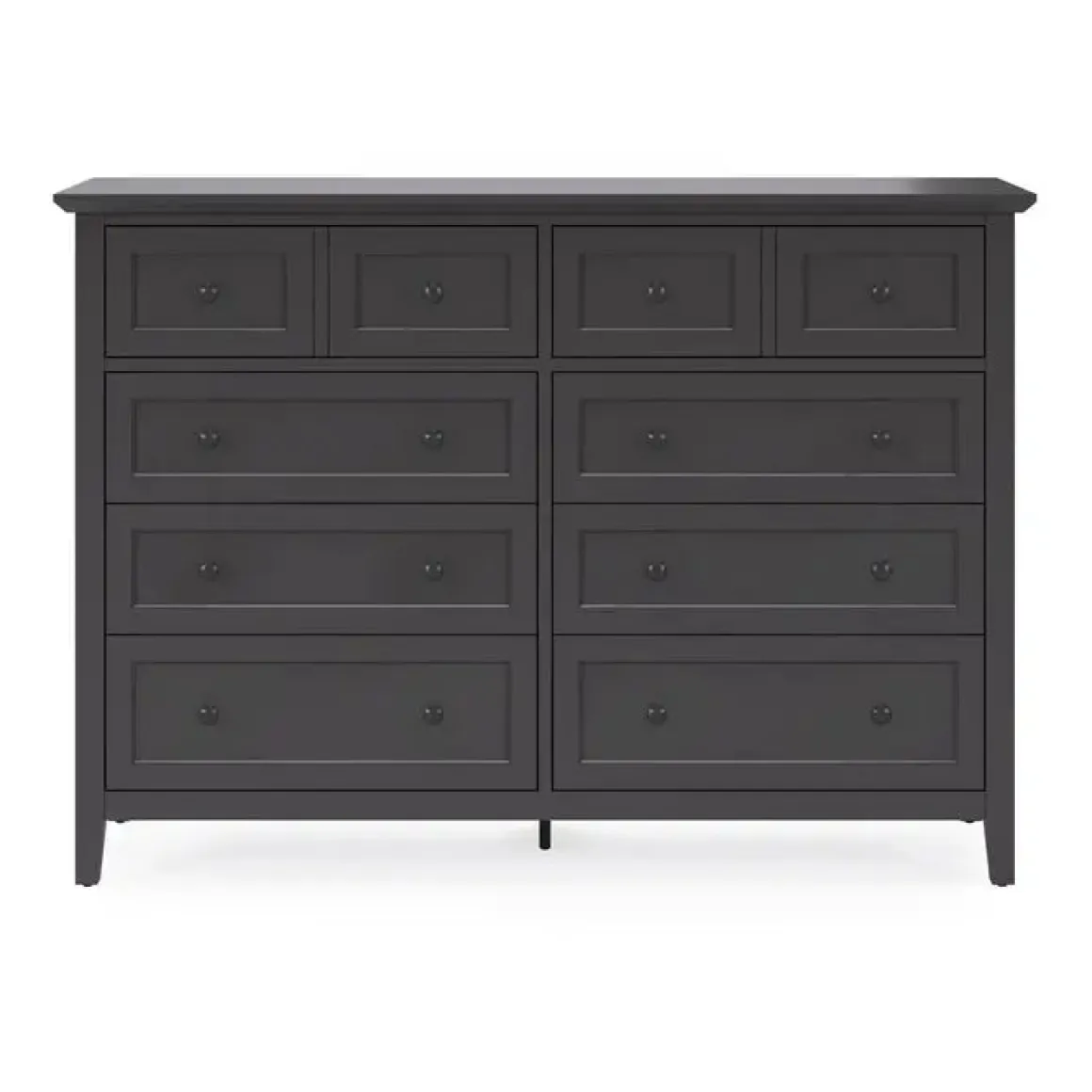 Grace Panel Bed, Dresser, Mirror & Nightstand In Snowfall, Full