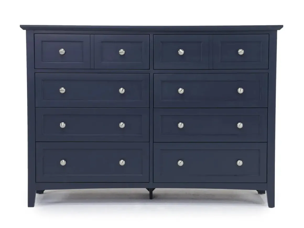 Grace Panel Bed, Dresser, Mirror & Nightstand In Snowfall, Full