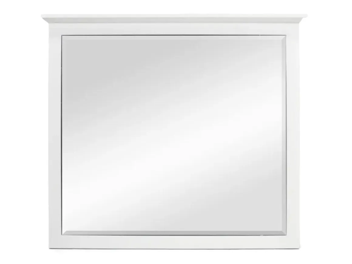 Grace Panel Bed, Dresser, Mirror & Nightstand In Snowfall, Full