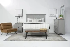 Grace Panel Bed In Raven, Full