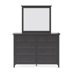 Grace Storage Bed, Dresser, Mirror & Nightstand In Snowfall, Full