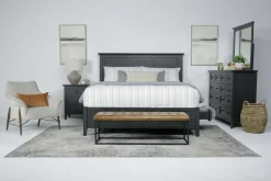 Grace Storage Bed, Dresser, Mirror & Nightstand In Snowfall, Full