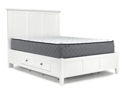 Grace Storage Bed, Dresser, Mirror & Nightstand In Snowfall, Full