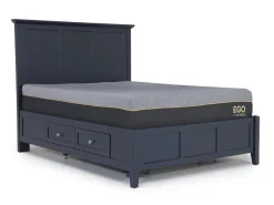 Grace Storage Bed, Dresser, Mirror & Nightstand In Snowfall, Full