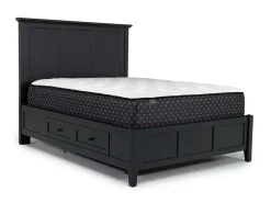 Grace Storage Bed, Dresser, Mirror & Nightstand In Snowfall, Full