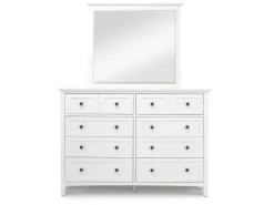 Grace Storage Bed, Dresser, Mirror & Nightstand In Snowfall, Full
