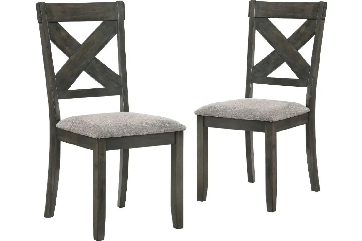 Gulliver Side Chair In Rustic Brown, Set Of 2