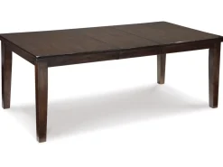 Haddigan Extendable Dining Table, 4 Chairs & Bench In Dark Brown