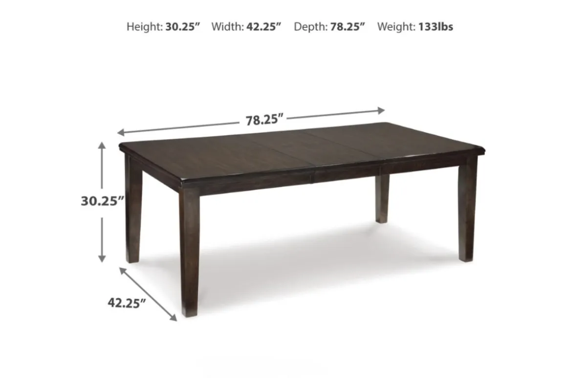 Haddigan Extendable Dining Table & 8 Chairs In Dark Brown