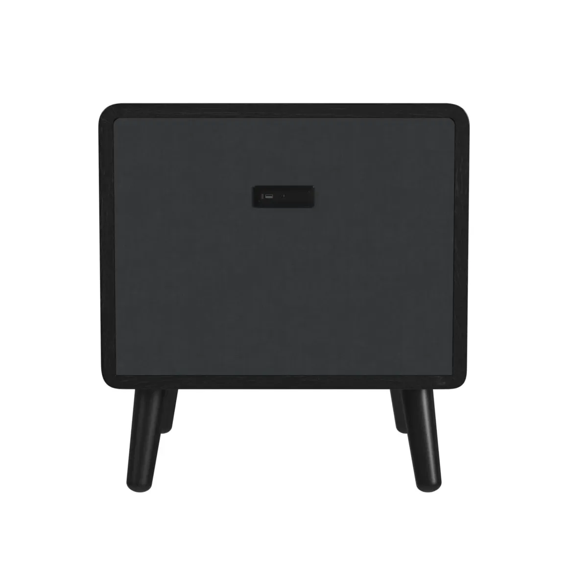 Halo Round End Table In Black