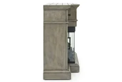 Harbor Console W/ Fireplace Insert In Brown, 70 Inch