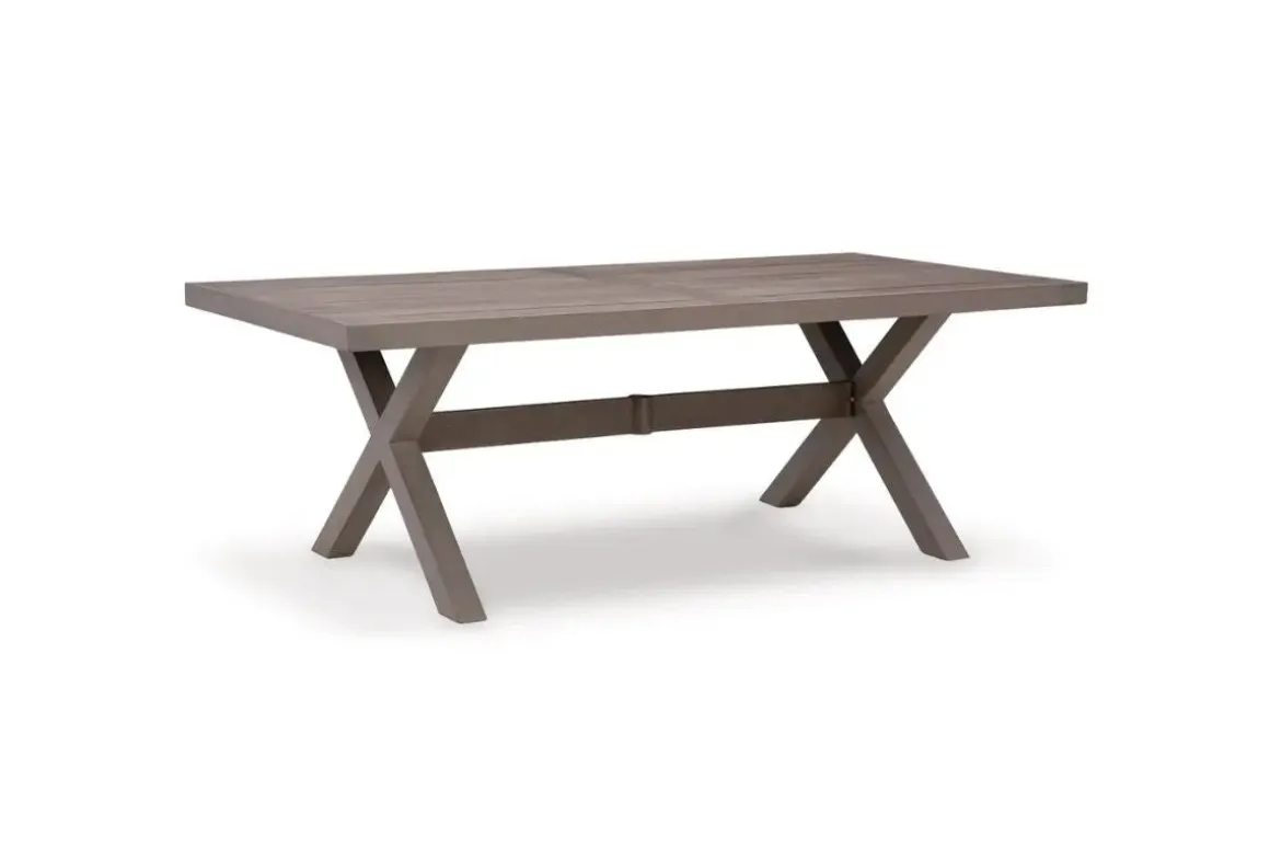 Hillside Barn Outdoor Dining Table, 4 Side Chairs & 2 Arm Chairs In Gray/Brown