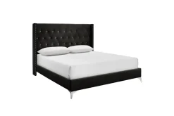 Huxley Panel Bed, Dresser, Mirror & Nightstand In Gray, Full