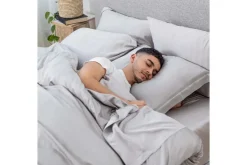 Iced Duvet Set In Light Gray, Twin
