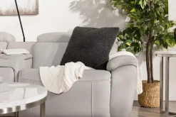 Imperial 6 Piece 2 Power Sectional W/ 2 Power Armless Recliner In Blanca Light Gray Leather