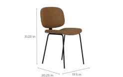 James Side Chair In Mocha Leather