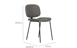 James Side Chair In Mocha Leather