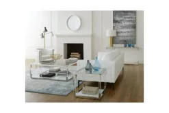 Jasper Coffee Table In Glass/Stainless Steel