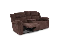 Jayne Reclining Console Loveseat In Charcoal