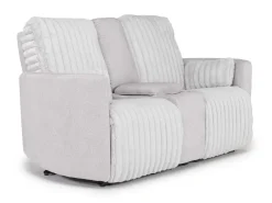 Jessica Reclining Console Loveseat In Presley Fog/Charlotte Mist