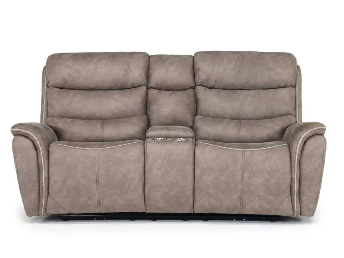 Kamari 2 Power Console Loveseat In Gray