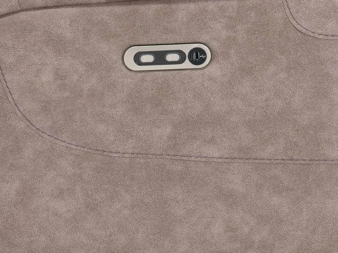 Kamari 2 Power Console Loveseat In Gray