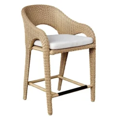 Kavali Outdoor Counter Height Stool In Honey