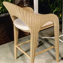 Kavali Outdoor Counter Height Stool In Honey