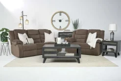 Kelsey Power Sofa In Brown
