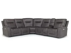 Kingston 6 Piece 3 Power Sectional In Canyon Ocean