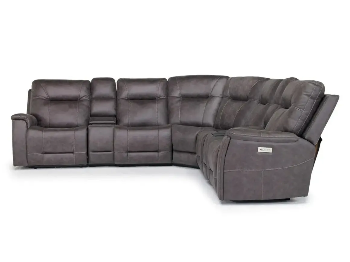 Kingston 7 Piece Sectional W/ Usb In Canyon Ocean