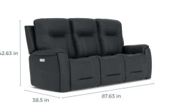 Kingston 3 Power Sofa In Canyon Ocean