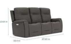 Kingston 3 Power Sofa In Canyon Ocean