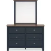 Landocken Mirror In Brown/Blue