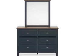 Landocken Mirror In Brown/Blue